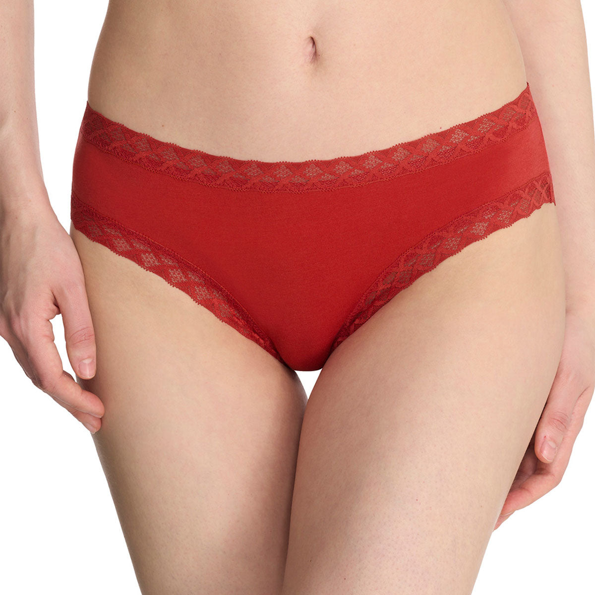 Natori 156058 Bliss Girl Brief Panty in Samba Red Front View