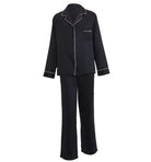Bluebella Claudia Satin Pajama Set in Black Stock View