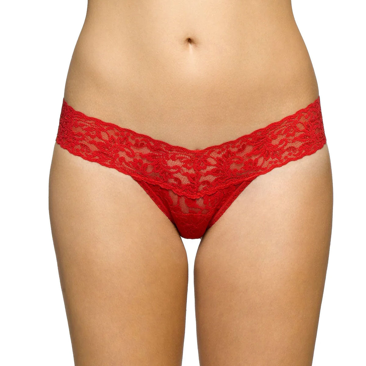 Hanky Panky Signature Lace Low Rise Thong Panty in Red