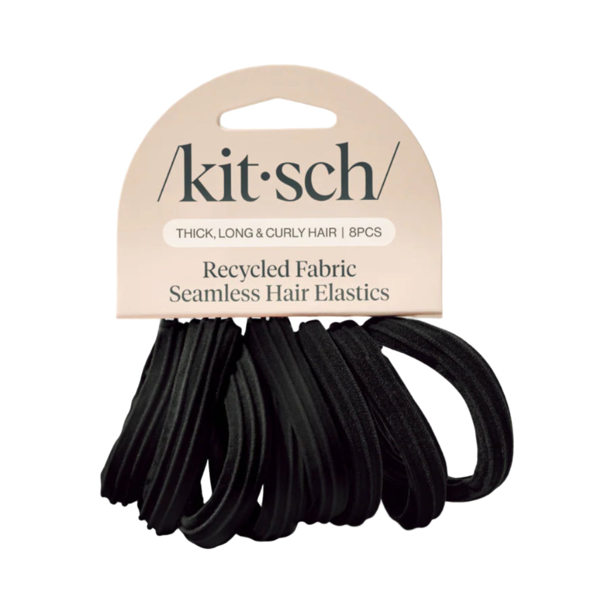 Kitsch Seamless Hair Elastic Bands Black Front
