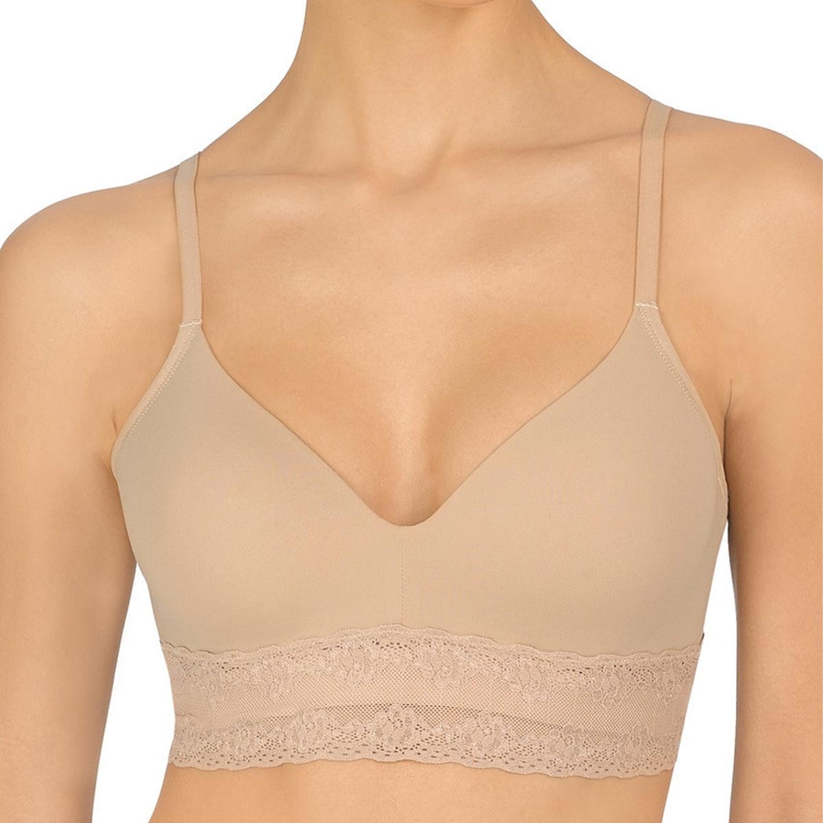 Natori Bliss Perfection Contour Soft Cup Bra in Cafe Beige Front View