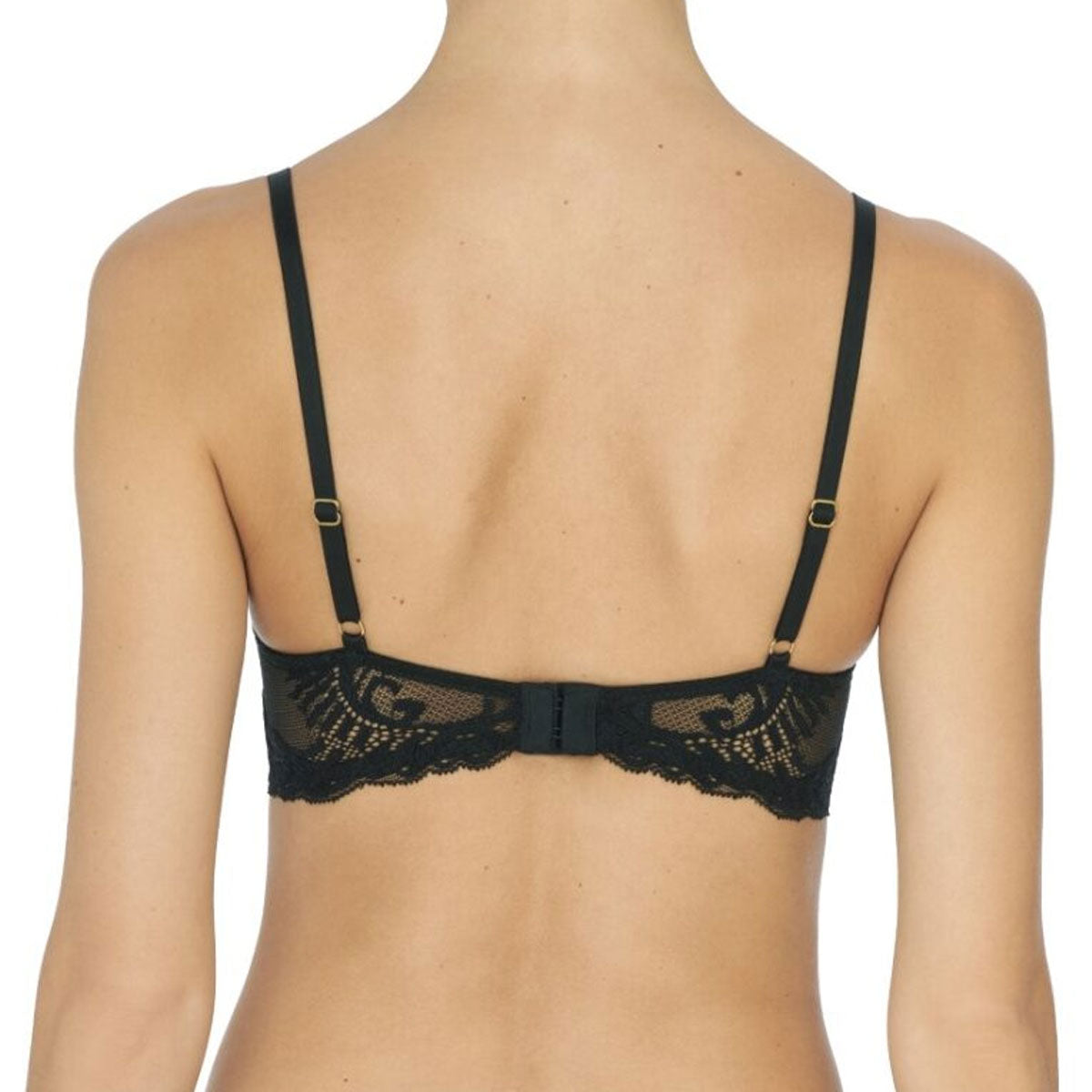 Feathers Contour Plunge T-Shirt Bra in Black Back View