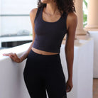 Bra30 Sporty Solid Bra in Black