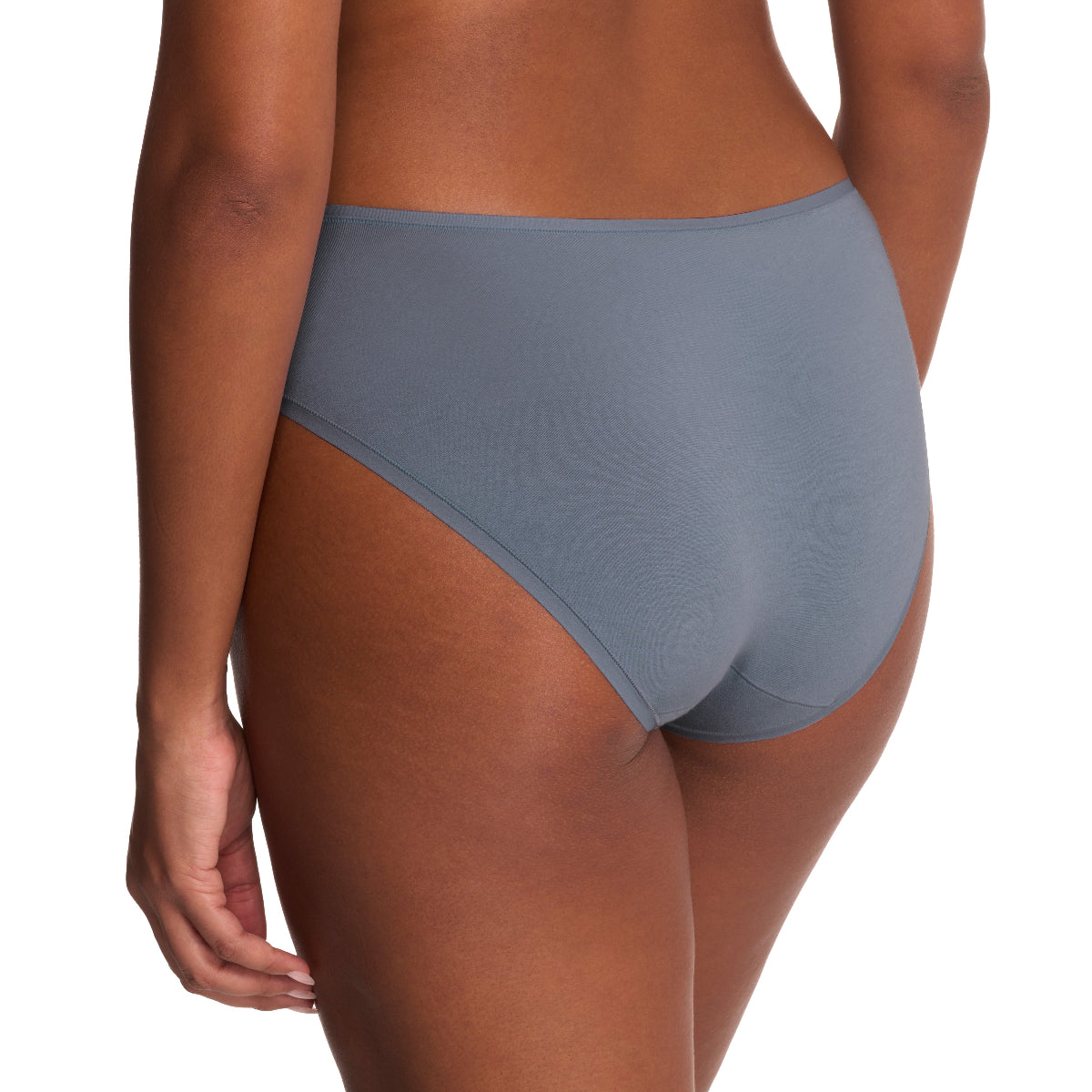 Natori Bliss Bare Cotton Hipster Brief Panty in Country Blue Rear View