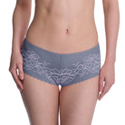 Natori Flora Girl Brief Panty in Country Blue & Soft Mulberry Front View
