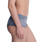 Natori Flora Girl Brief Panty in Country Blue & Soft Mulberry Side View
