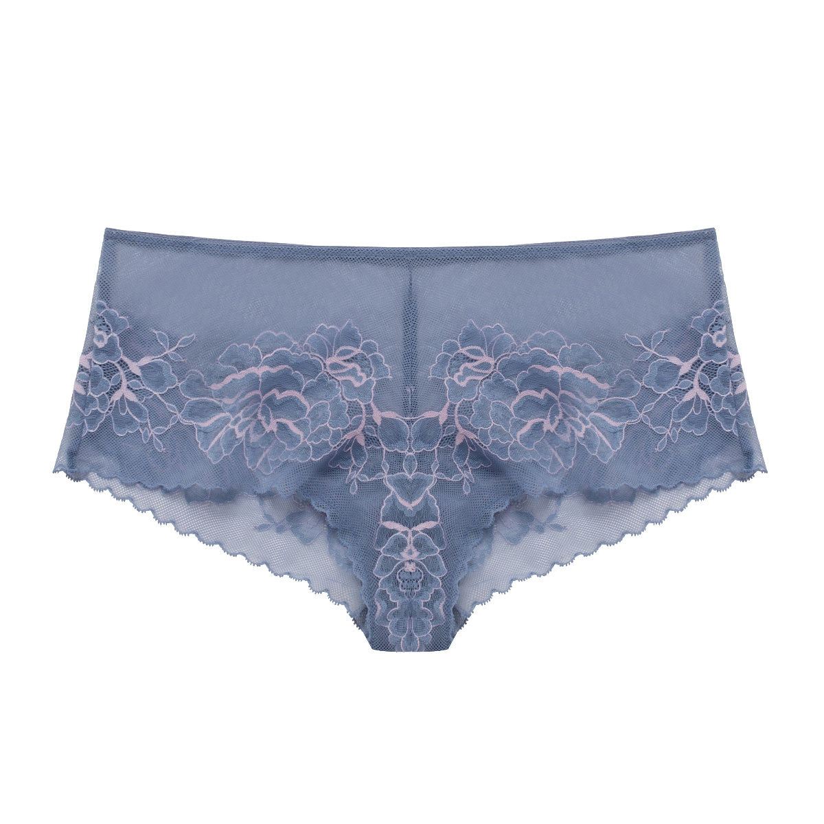 Natori Flora Girl Brief Panty in Country Blue & Soft Mulberry Stock View