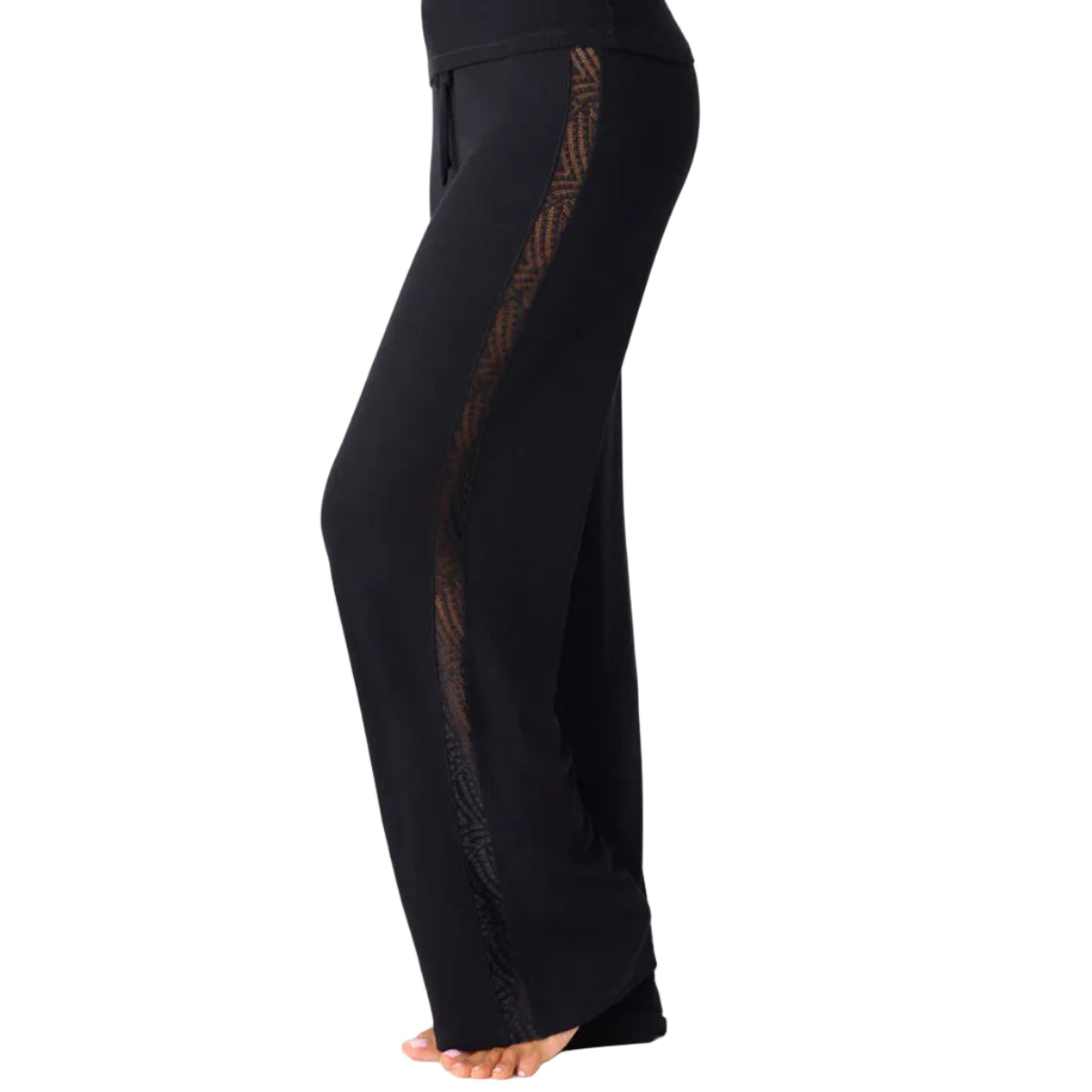 P.J. Salvage Lacey Basics Lounge Pants in Black Side View