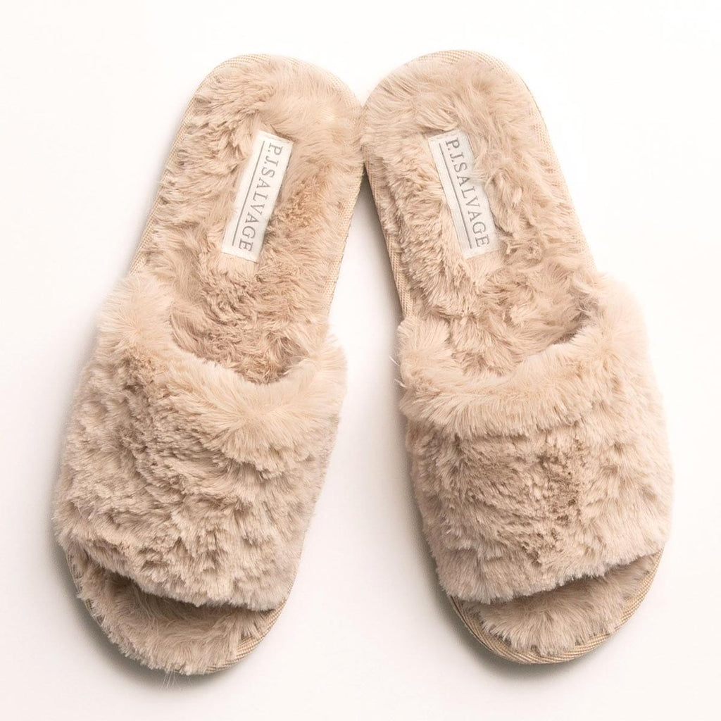 PJ Salvage Luxe Plush Slippers | Champagne