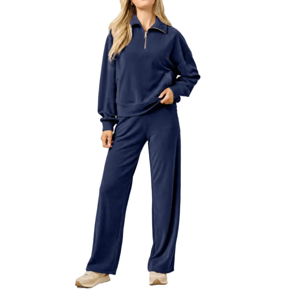 SR-400-softies-serenity-zip-top-wide-pant-lounge-set-midnight-blue-front