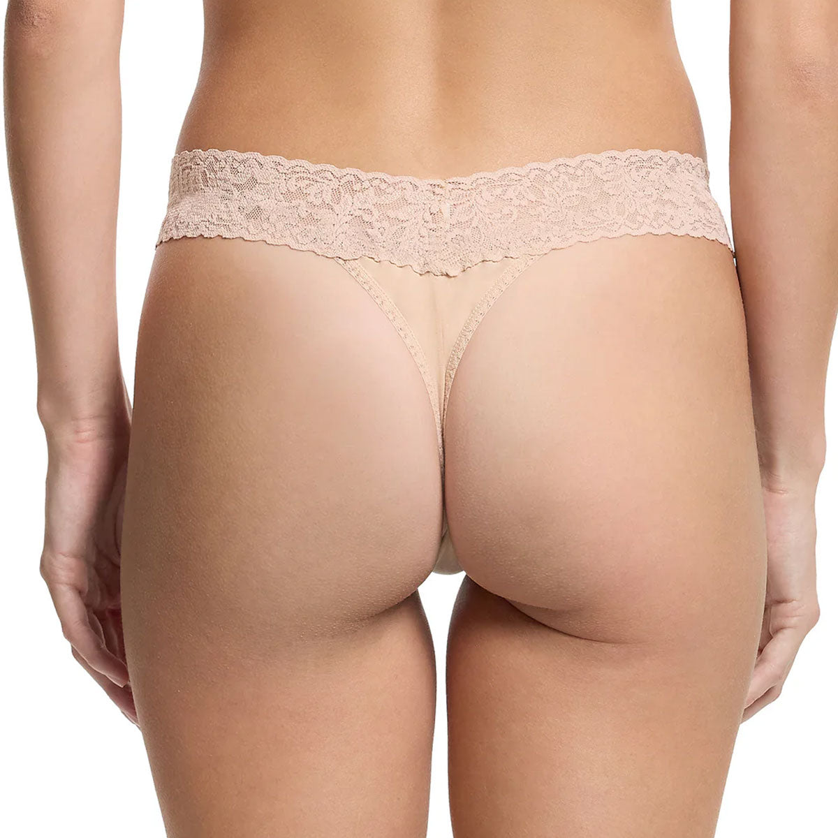 Hanky Panky 891801 Supima Cotton Original Rise Thong Chai Beige Panty