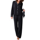 P.J. Salvage Modal Dreams 3 Piece Pajama Set in Black Front View