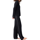 P.J. Salvage Modal Dreams 3 Piece Pajama Set in Black Side View