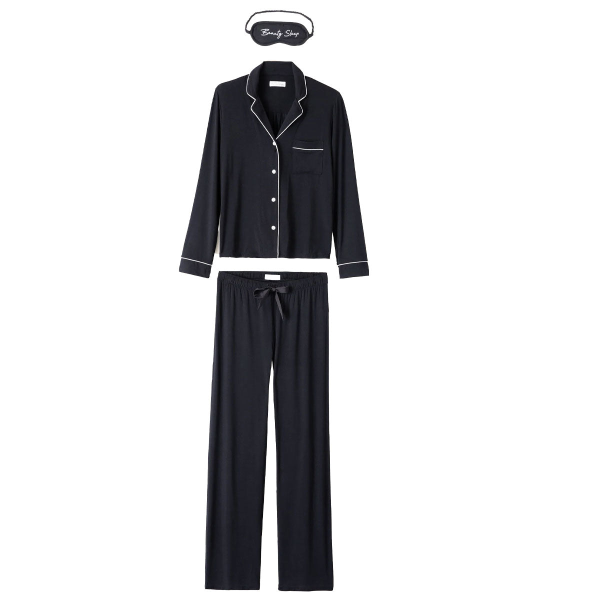 P.J. Salvage Modal Dreams 3 Piece Pajama Set in Black Stock View