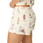 P.J. Salvage Ruff on the Range Flannel Shorts in Natural Ivory Side View