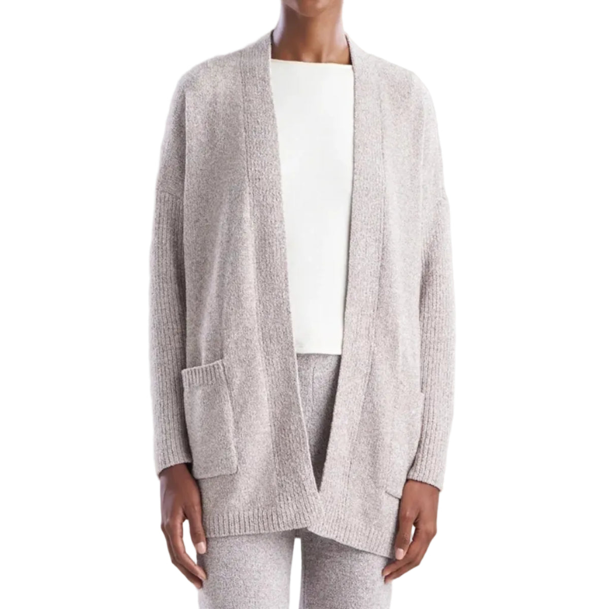 yc9422-natori-aura-heather-chenille-drop-shoulder-cardigan-heather-truffle-front