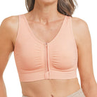 45012 Emilia Seamless Comfort Bra Zip | Rose Nude