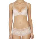 Natori Flora Contour Underwire T-Shirt Bra and Panty  in Cameo Rose & Cashmere Front View