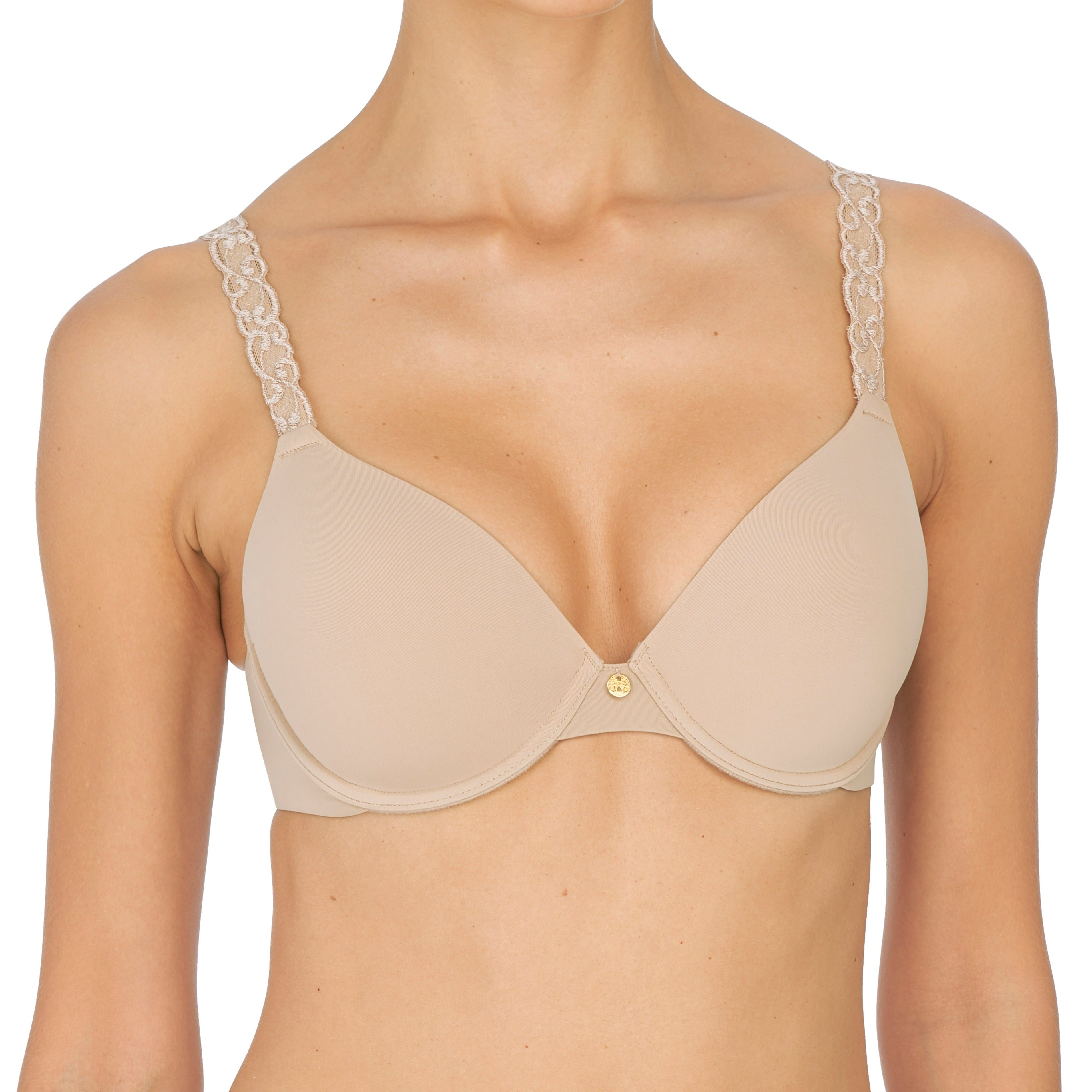 Natori Pure Luxe Full Fit T-Shirt Bra in Cafe Beige