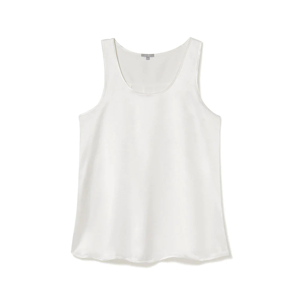 Laura Satin Tank | Pearl – Muse Intimates