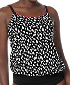 71658 Manila  Blouson Tankini Top | Black 