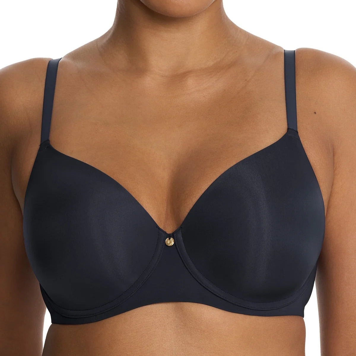 Natori Cloud Comfort Back Smoothing T-Shirt Bra in Night Blue Front View