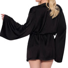 House of Desire Brigeta Short Robe in Black Rear View