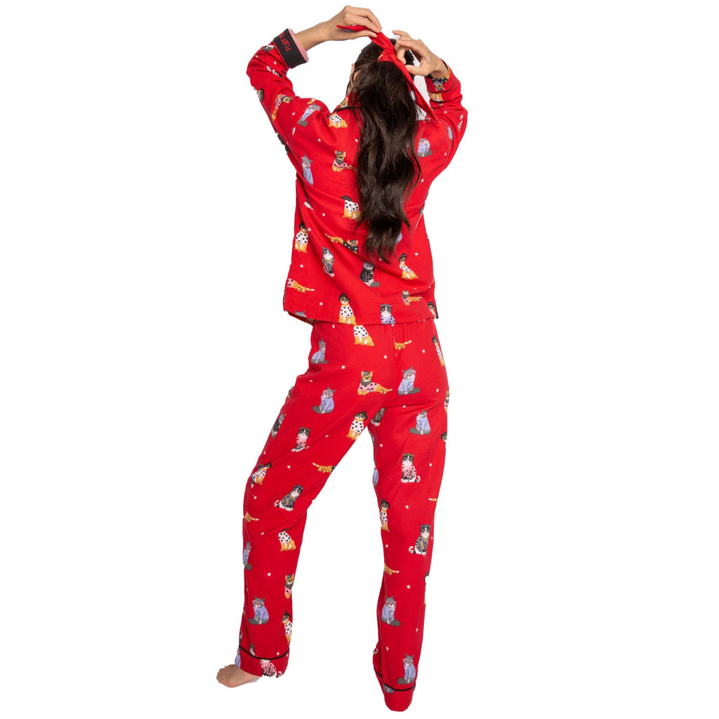 PJ Salvage Fluff You Flannel Pajama Set | Red