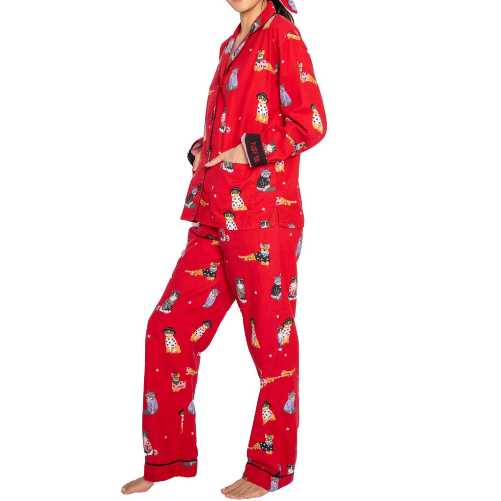 PJ Salvage Fluff You Flannel Pajama Set | Red