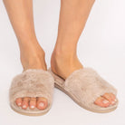 PJ Salvage Luxe Plush Slippers | Champagne