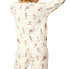 P.J. Salvage Ruff on the Range Flannel Long Sleeve Top in Natural Back View