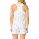 PJ Salvage Parisian Dreams Pajama Short Set in Ivory White Back View