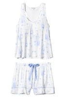 PJ Salvage Parisian Dreams Pajama Short Set in Ivory White Stock View
