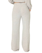 P.J. Salvage My Dog is My Valentine Striped Pants in Heather Grey Rear View