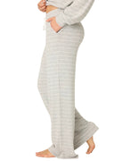 P.J. Salvage My Dog is My Valentine Striped Pants in Heather Grey Side View