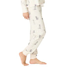 P.J. Salvage My Dog is My Valentine Banded Jogger Pants in Ivory White Side View