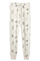 P.J. Salvage My Dog is My Valentine Banded Jogger Pants in Ivory White Stock View