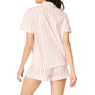 P.J. Salvage Feeling Loved Pajama Short Set in Ivory White Rear View