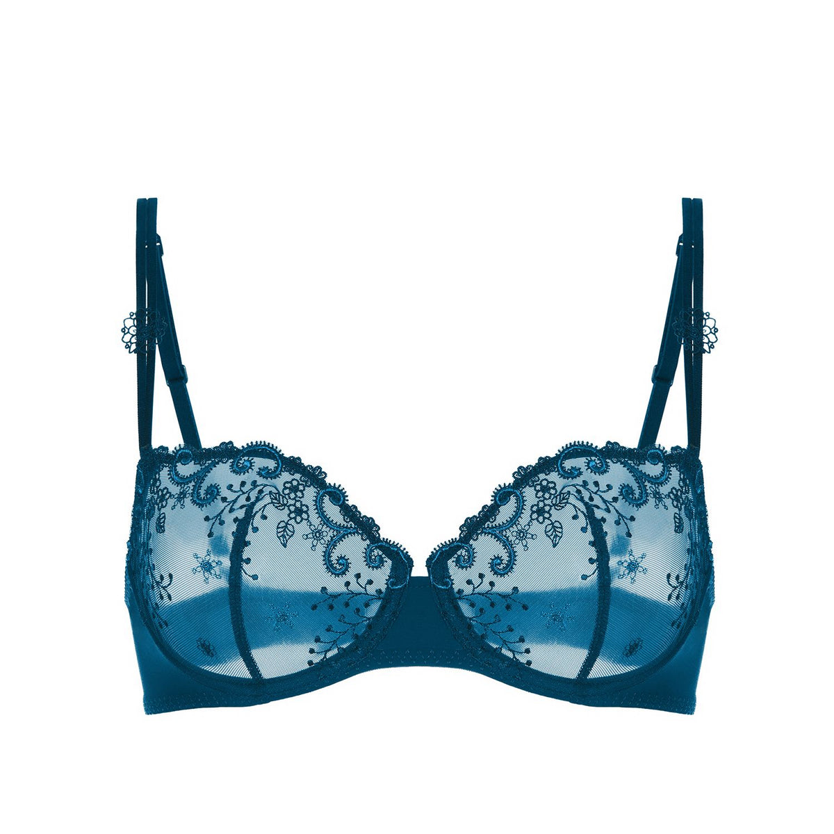 12X330 Simone Perele Delice Demi Cup Lace Bra | Prestige Blue – Muse ...