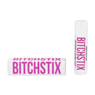 Bitchstix lip balm packaging on a white background