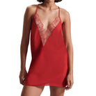 Bluebella Rosalie Short Chemise Slip in Red Front View