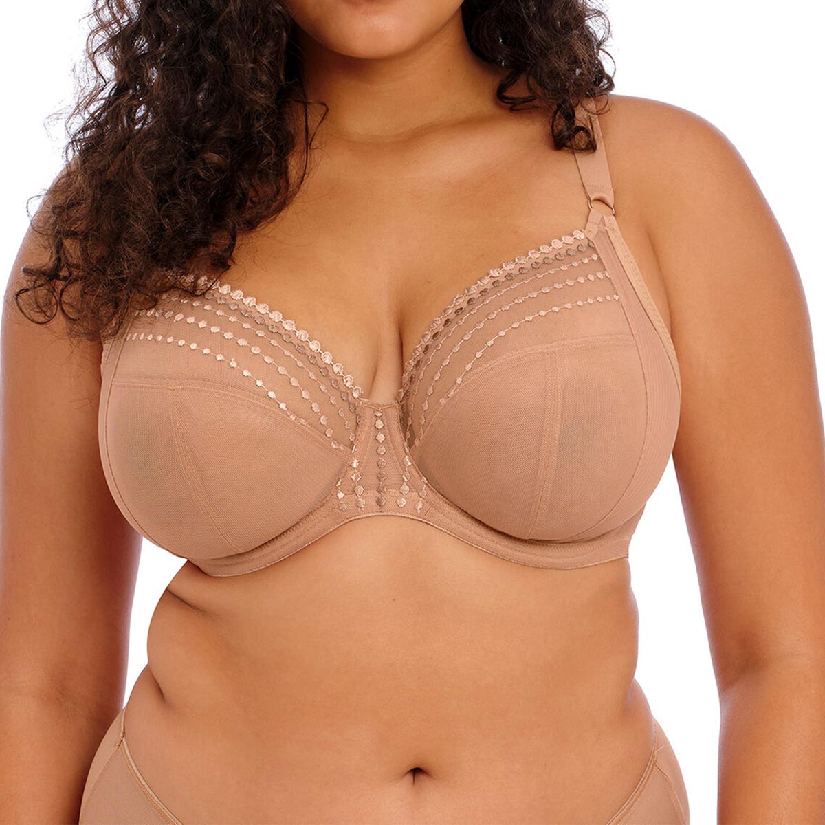 Elomi Matilda Undewire Plunge Bra Café Au Lait Beige