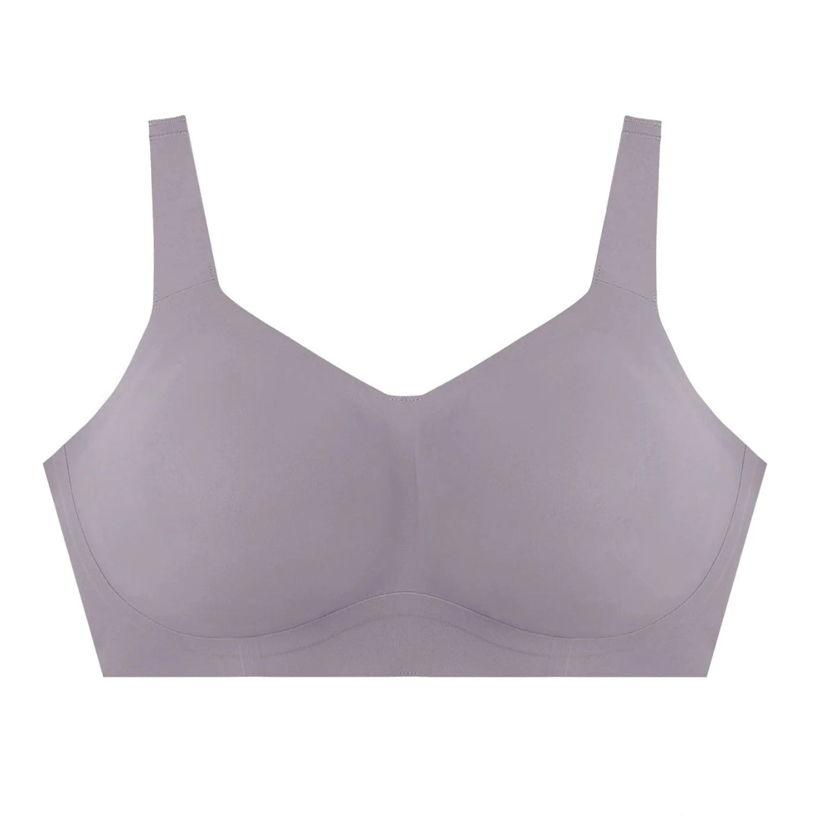 Light purple bra on a white background