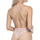 In Bloom by Jonqul Rosalie Lace Lingerie Teddy in Rose Dawn Pink Rear View