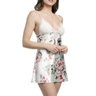In Bloom by Joniquil Tatiana Lace Satin Chemise in Stone White Side View