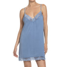 In Bloom June Lounge Chemise in Denim Blue Front View