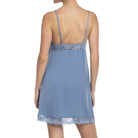 In Bloom June Lounge Chemise in Denim Blue Rear View