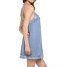 In Bloom June Lounge Chemise in Denim Blue Side View