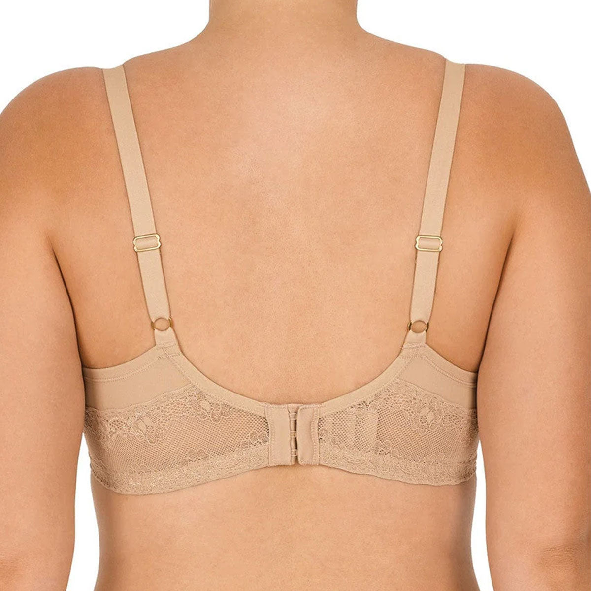 Natori Bliss Perfection Contour Underwire Bra in Cafe Beige Plus Size Back View