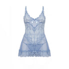 Oh La La Cheri Valentine Babydoll Lingerie in Brunnera Light Blue Stock View
